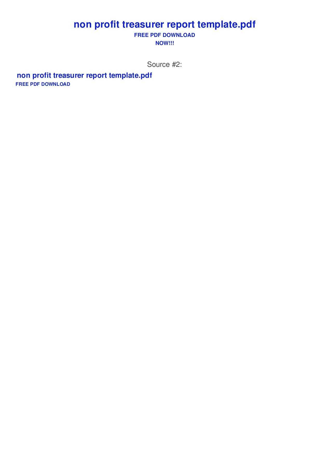 Non Profit Treasurer Report Template Pages 1 – 2 – Text Pertaining To Treasurer Report Template