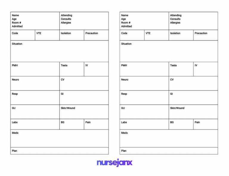 Charge Nurse Report Sheet Template Great Cretive Templates