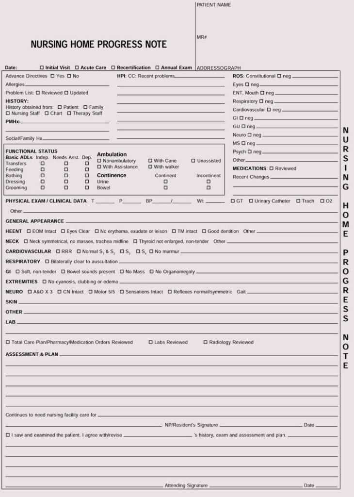 Nursing Assistant Report Sheet Templates