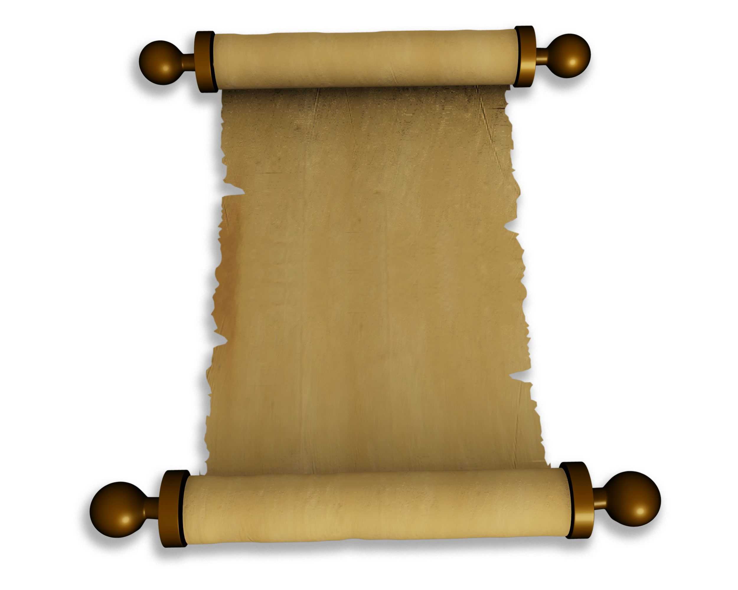Old Brown Scroll Paper On White Background Stock Photo Pertaining To Scroll Paper Template Word