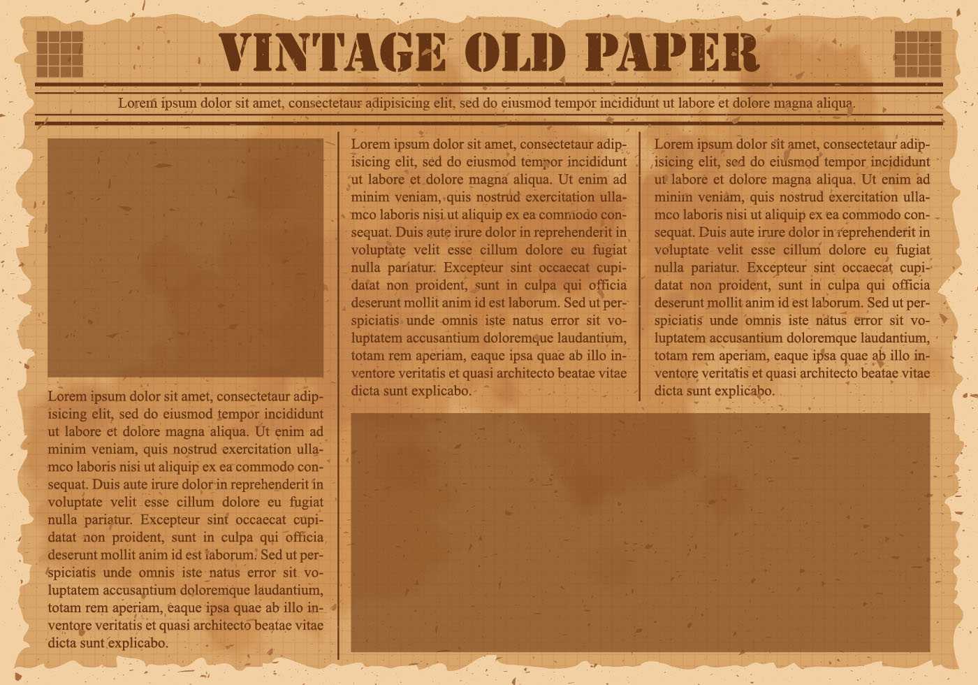 Old Newspaper Free Vector Art - (1,682 Free Downloads) For Blank Old Newspaper Template