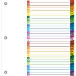 Onestep® Printable Table Of Contents Dividers, 1 31, Multicolor Pertaining To Blank Table Of Contents Template Pdf
