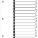 Onestep® Printable Table Of Contents Dividers, A Z, White Inside Blank Table Of Contents Template