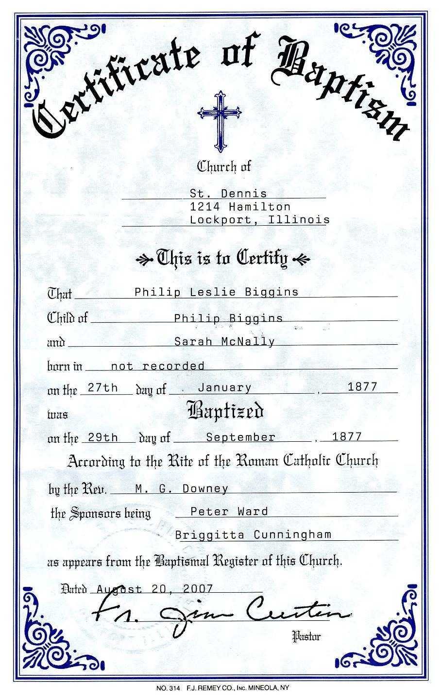 Online Baptism Certificate – Falep.midnightpig.co With Baptism Certificate Template Word