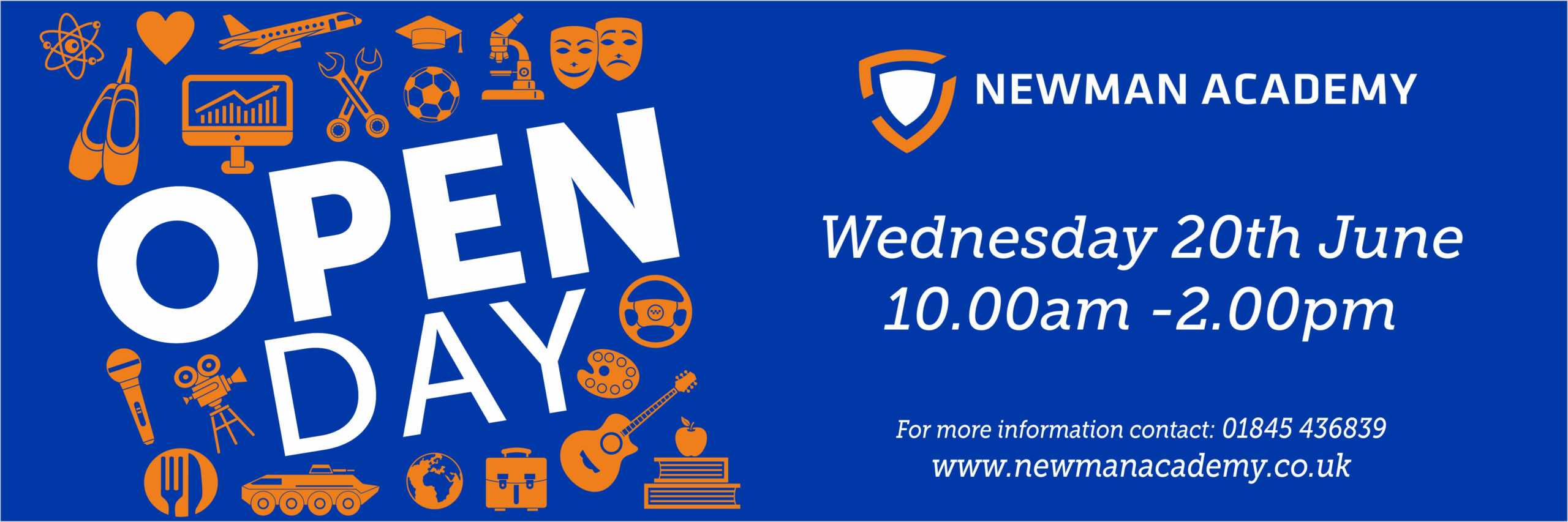 Open Day Banner (Option 2) With College Banner Template
