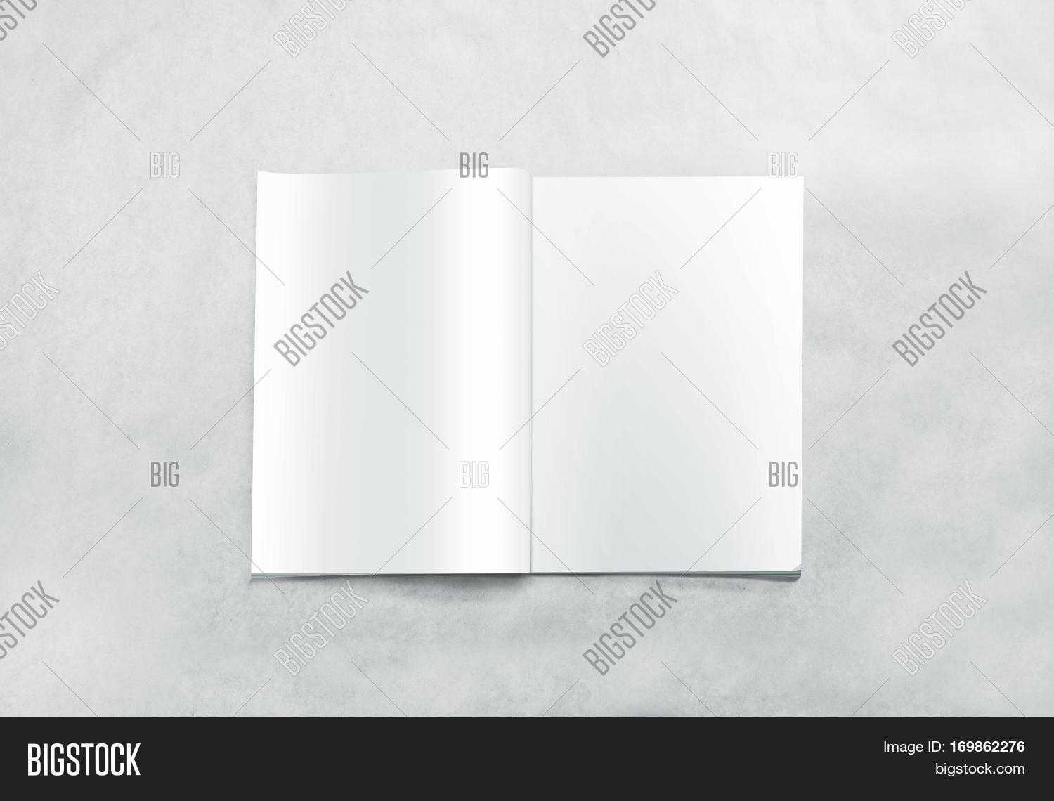 Opened Blank Magazine Image & Photo (Free Trial) | Bigstock Throughout Blank Magazine Spread Template