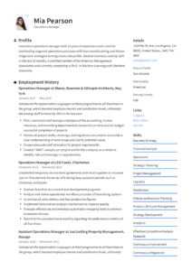 Operations Manager Resume &amp; Writing Guide | +12 Examples | Pdf | regarding Operations Manager Report Template