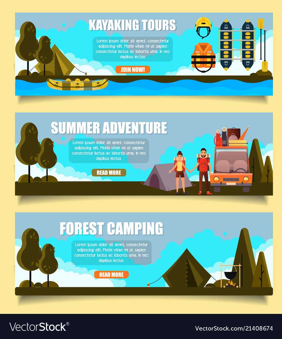 Outdoor Adventure Banners Web Templates Within Outdoor Banner Design Templates