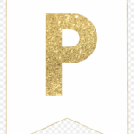 P Gold Alphabet Banner Letter – Gold Letter Banner Printable With Letter Templates For Banners