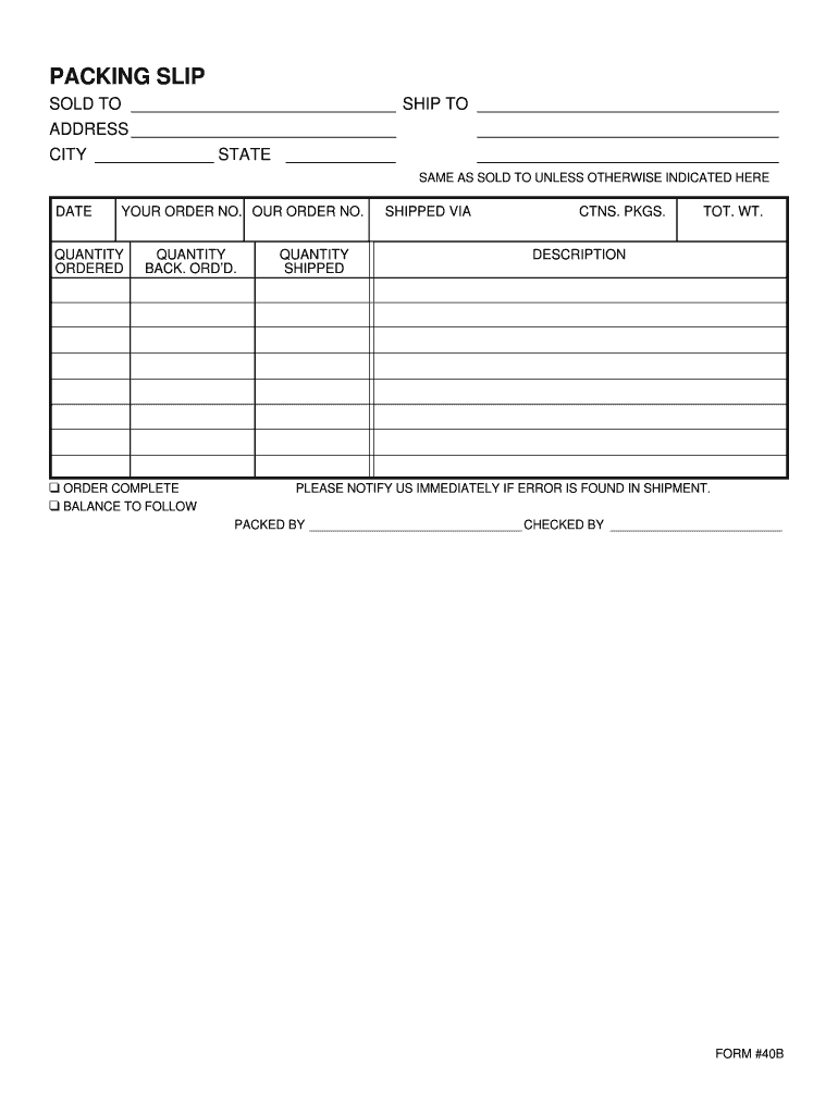 Packing Slip Template – Fill Out And Sign Printable Pdf Template | Signnow With Blank Packing List Template
