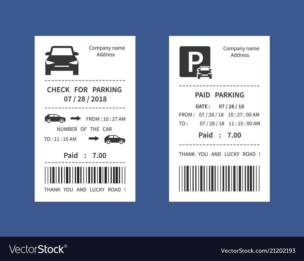 Parking Ticket Money Penalty Receipt Inside Blank Parking Ticket Template