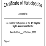 Participation Certificate – 6 Free Templates In Pdf, Word With Regard To Certificate Of Participation Template Word