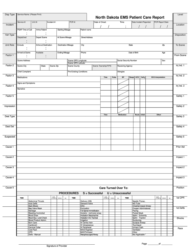 Patient Care Report Examples - Fill Out And Sign Printable Pdf Template |  Signnow Inside Patient Care Report Template