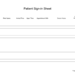 Patient Sign In Sheet (Extended) Template | Eforms – Free With Appointment Sheet Template Word