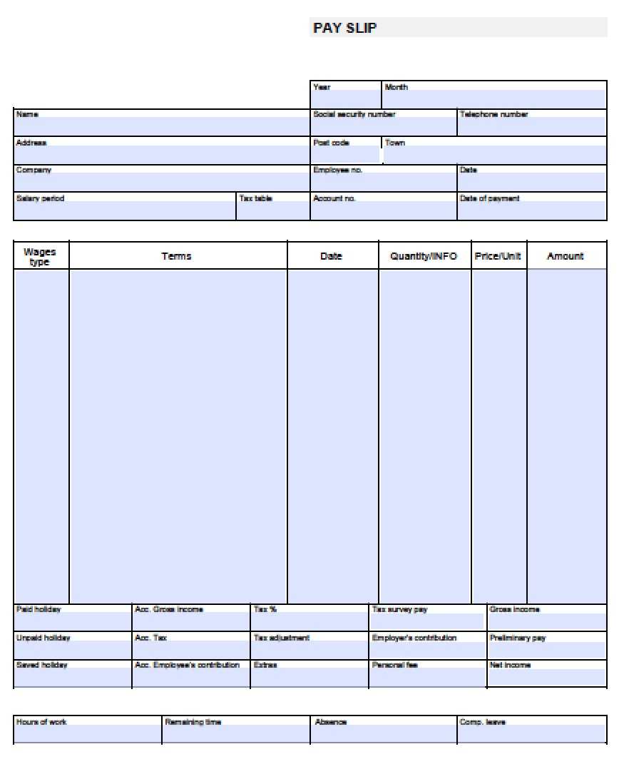 Payroll Template Free Download – Calep.midnightpig.co Inside Blank Payslip Template