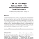 Pdf) Csr As A Strategic Management Tool: For Strategic Management Report Template