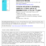 Pdf) Inclusive Education In Developing Countries: A Closer With Country Report Template Middle School