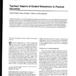 Pdf) Teachers' Reports Of Student Misbehavior In Physical Intended For Pupil Report Template