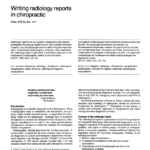 Pdf) Writing Radiology Reports In Chiropractic with regard to Chiropractic X Ray Report Template