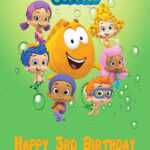 Personalised Bubble Guppies Birthday Card With Bubble Guppies Birthday Banner Template