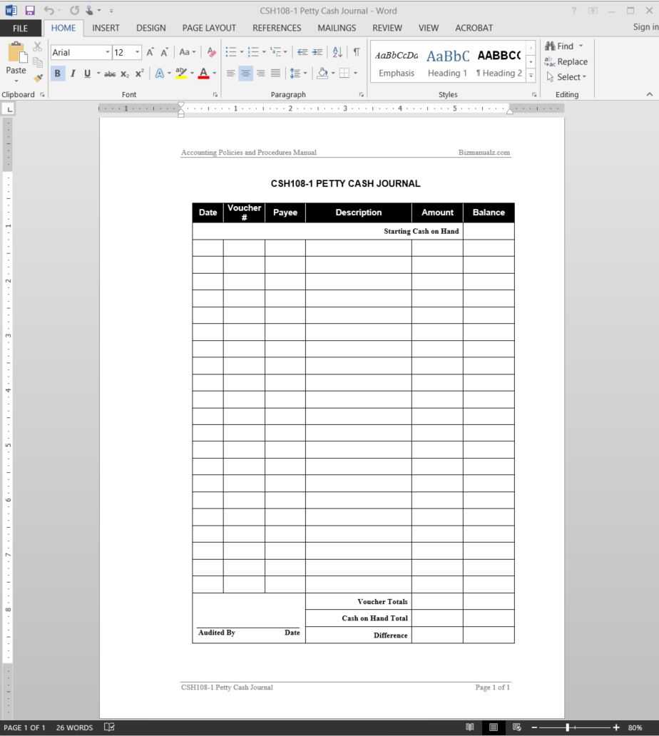 Petty Cash Template – Calep.midnightpig.co With Petty Cash Expense Report Template