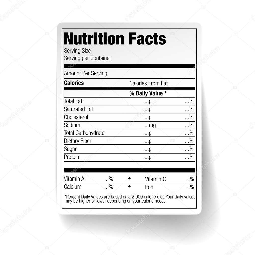 Pictures : Food Labels | Nutrition Facts Food Label — Stock With Regard To Blank Food Label Template