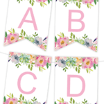 Pink Floral Printable Banner – Chicfetti Regarding Free Bridal Shower Banner Template