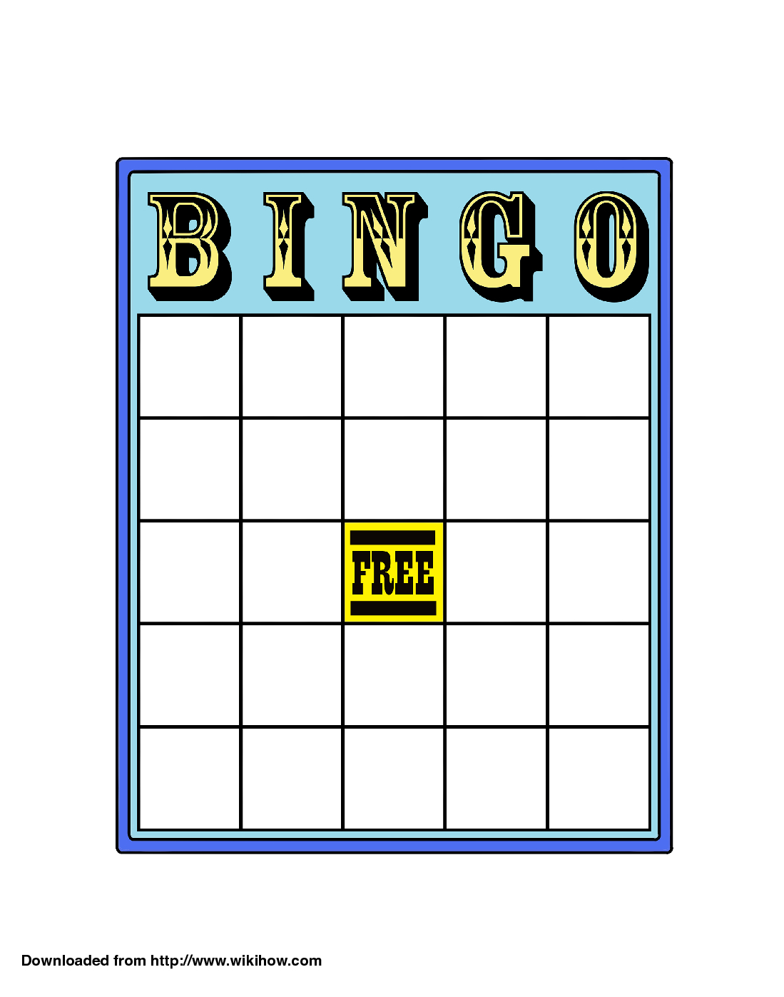 Plain Bingo Card – Dalep.midnightpig.co Pertaining To Blank Bingo Card Template Microsoft Word