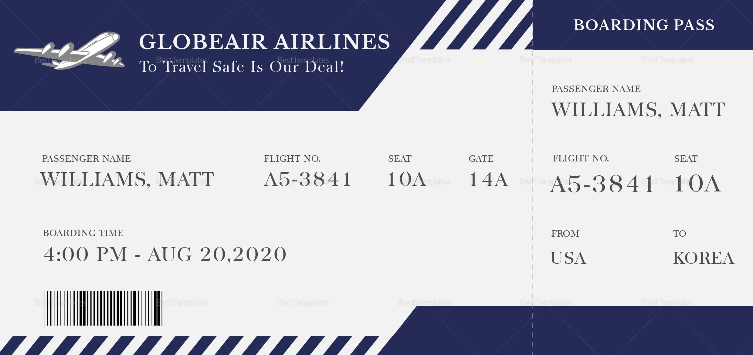 Plane Ticket Template - Calep.midnightpig.co Intended For Plane Ticket Template Word