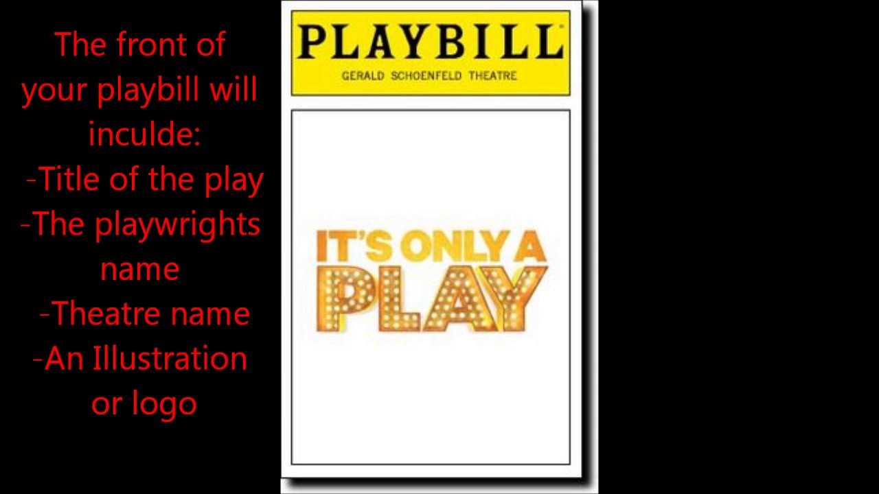 Playbill Project – Youtube Inside Playbill Template Word