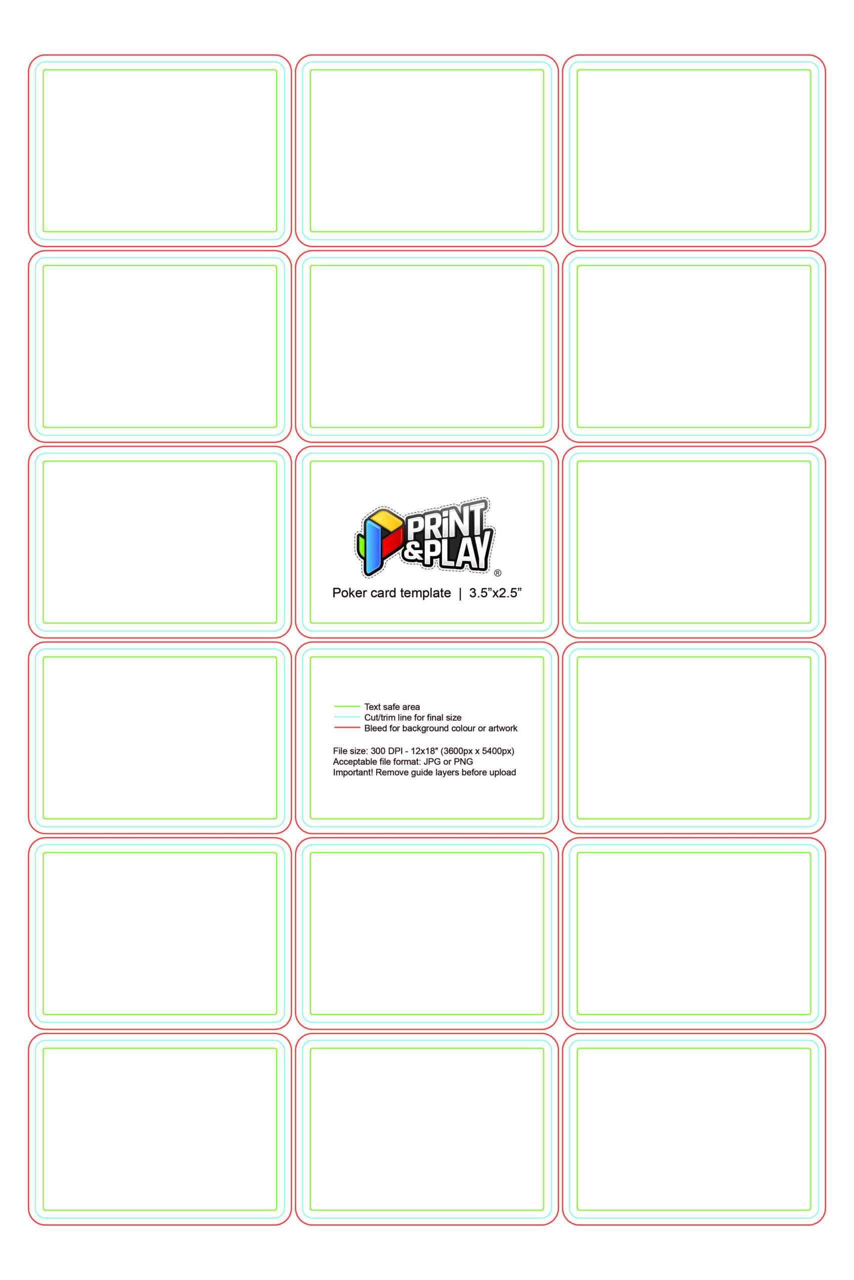 Playing Card Size Template – Falep.midnightpig.co Within Playing Card Template Word