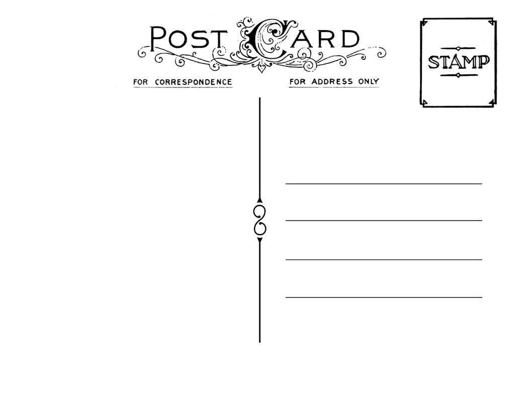 Postcardpedia: Free Printable Postcard Templates In Free Blank Postcard Template For Word