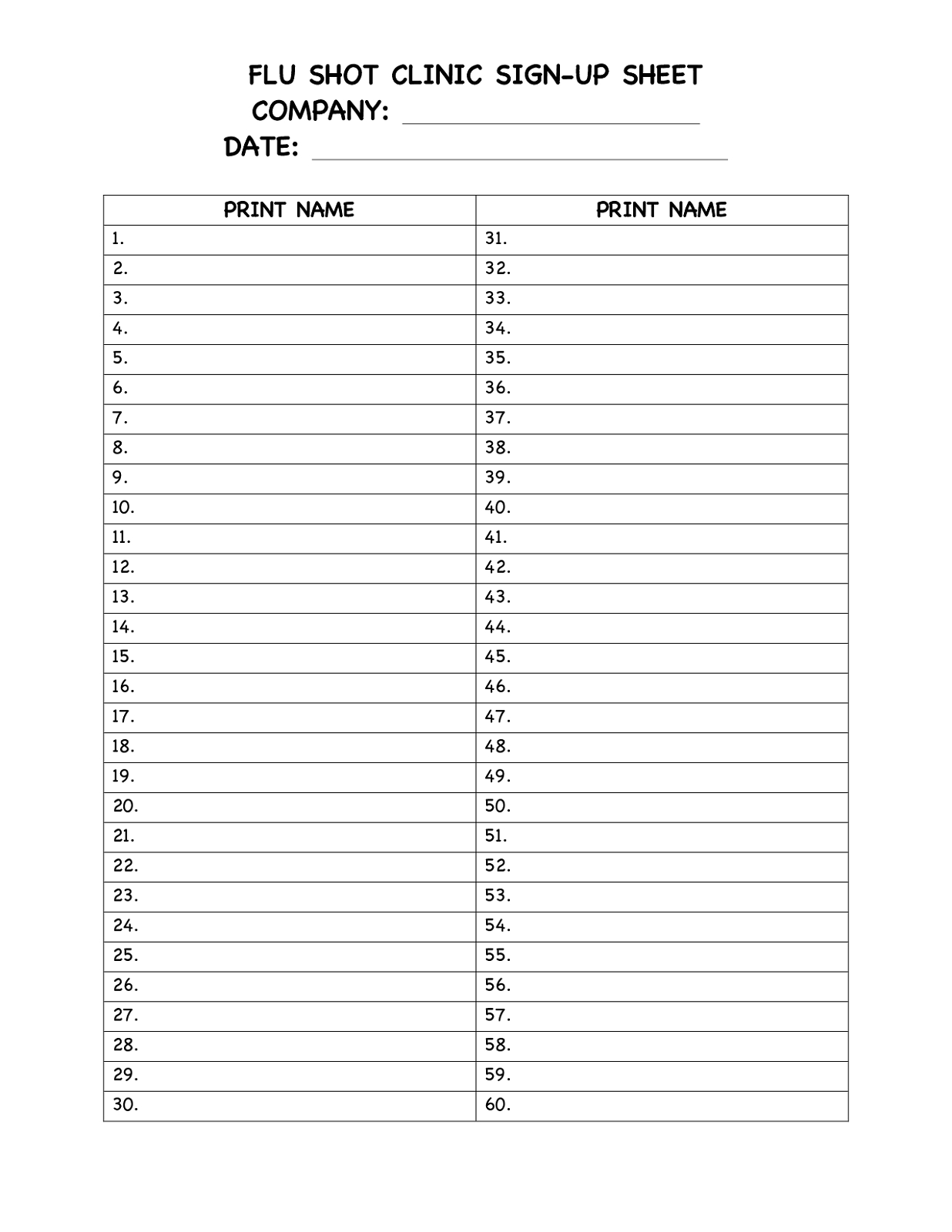 Potluck Sign Up Sheet Word For Events | Loving Printable In Free Sign Up Sheet Template Word