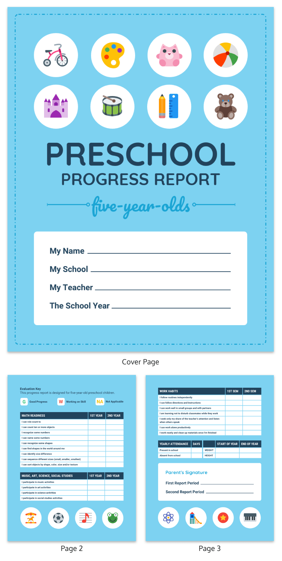 Pre K Progress Report In School Progress Report Template