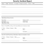 Premium Blank Security Incident Report Template Sample Inside Incident Report Template Microsoft