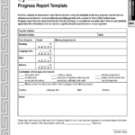 Premium Progress Report Template For Teacherccx13760 Inside High School Progress Report Template