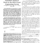 Preparation Of A Formatted Technical Work For The Ieee Power Within Ieee Template Word 2007