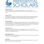 Presidential Scholarship Word Template – Honors College With Regard To Community Service Template Word
