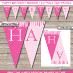 Princess Party Banner Template – Pink Inside Free Printable Party Banner Templates