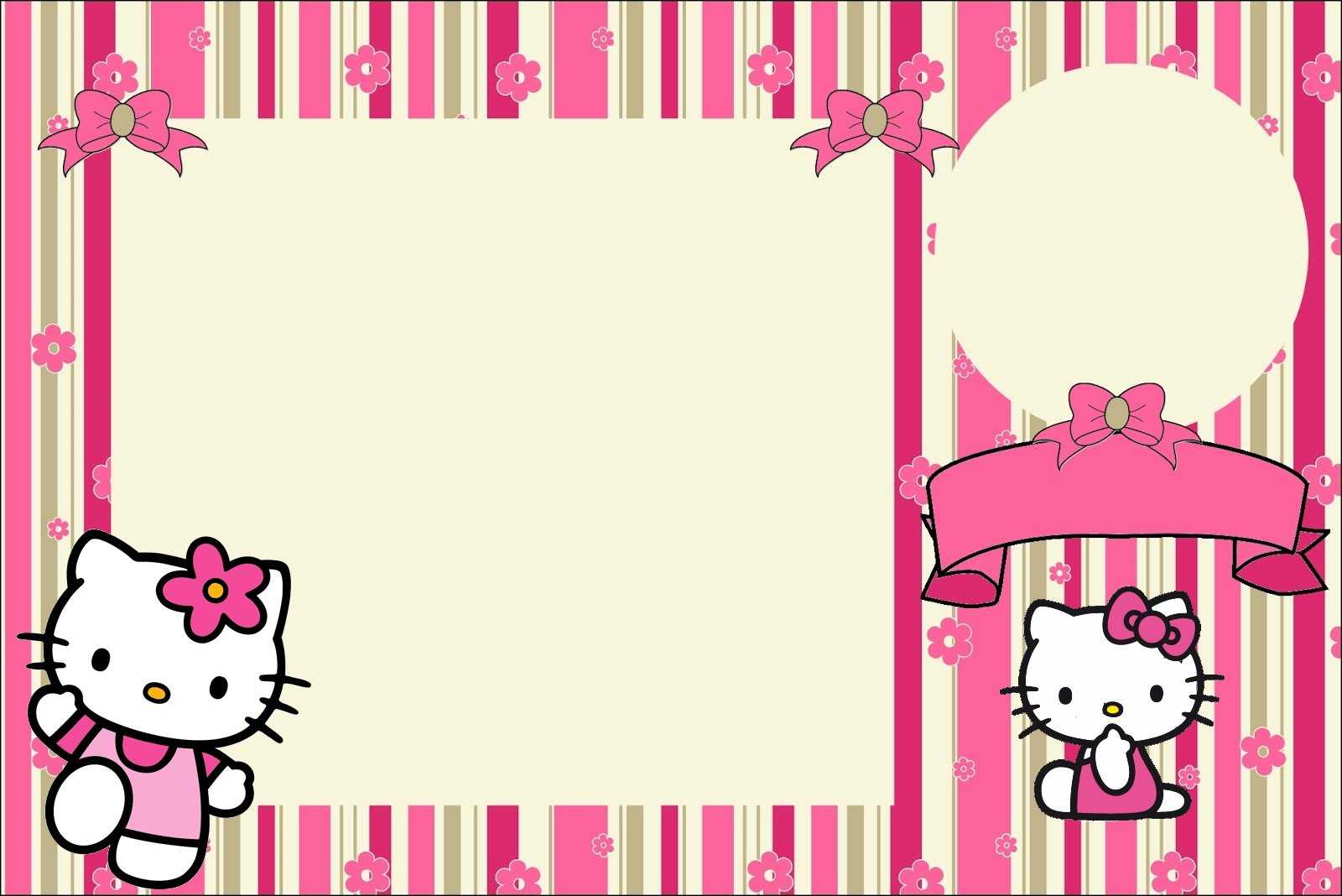 Printable Hello Kitty Invitations – Dalep.midnightpig.co For Hello Kitty Banner Template