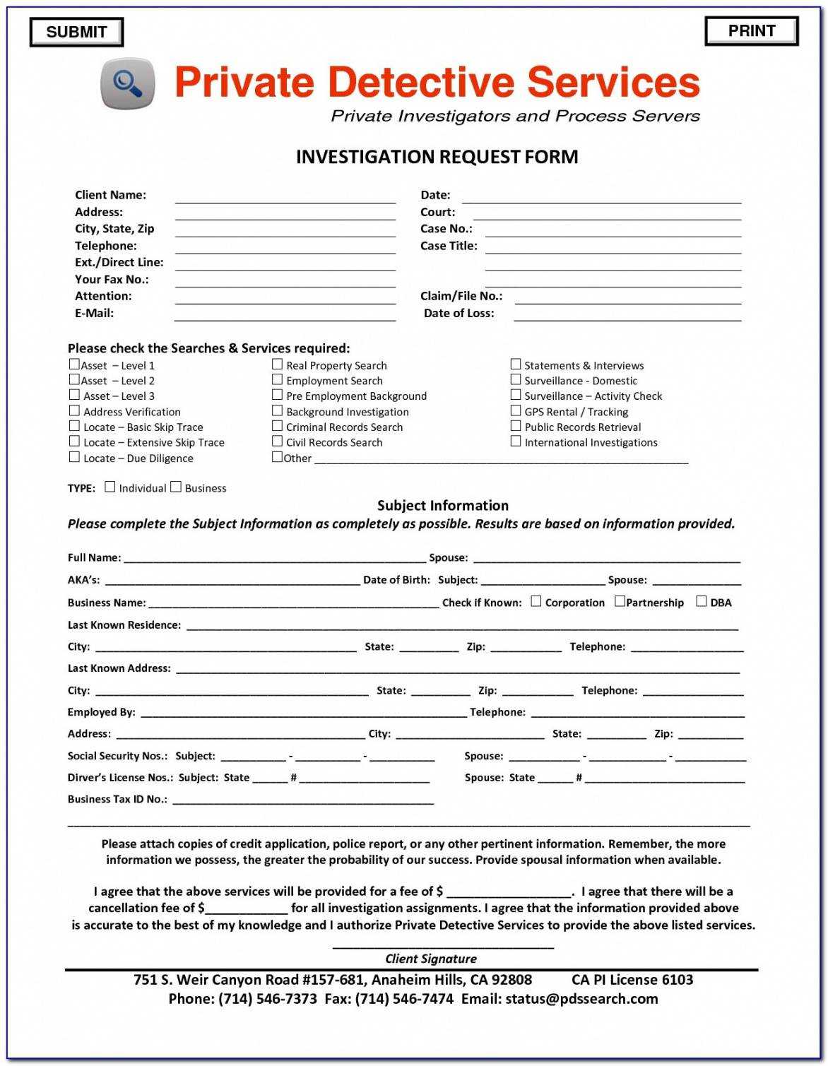 Printable Investigation Report Template Doc Cool Private Throughout State Report Template