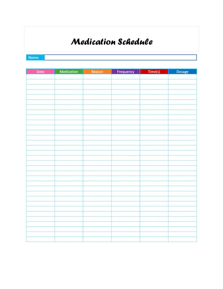 Printable Pill Chart – Guna.digitalfuturesconsortium Regarding Blank Medication List Templates