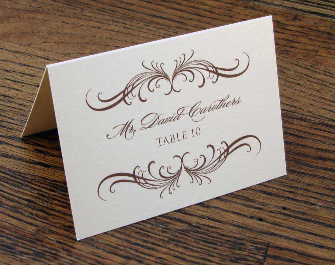 Printable Place Cards For Wedding ~ Wedding Invitation For Wedding Place Card Template Free Word