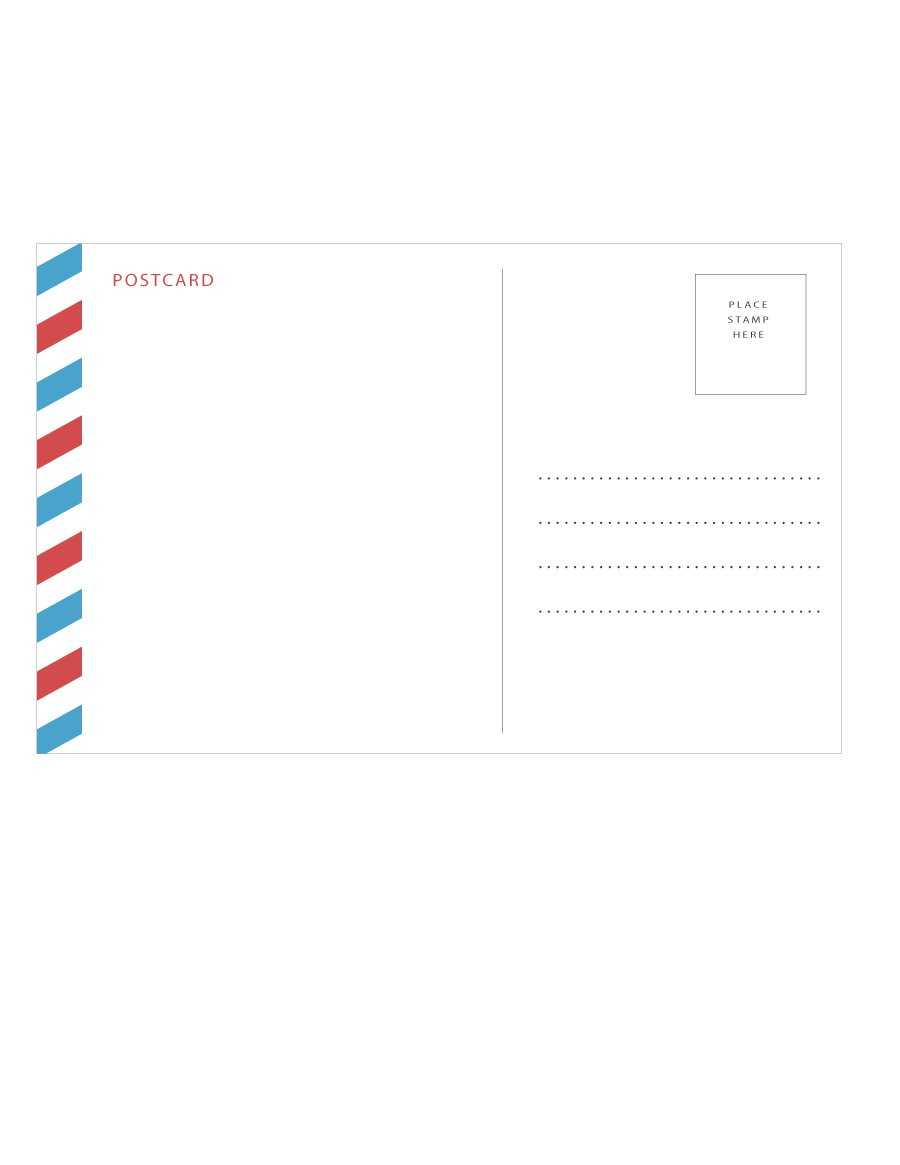 Printable Postcard Templates – Dalep.midnightpig.co With Free Blank Postcard Template For Word