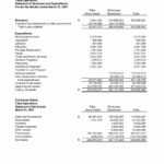 Printable Small Church Financial Statement Template With Monthly Financial Report Template