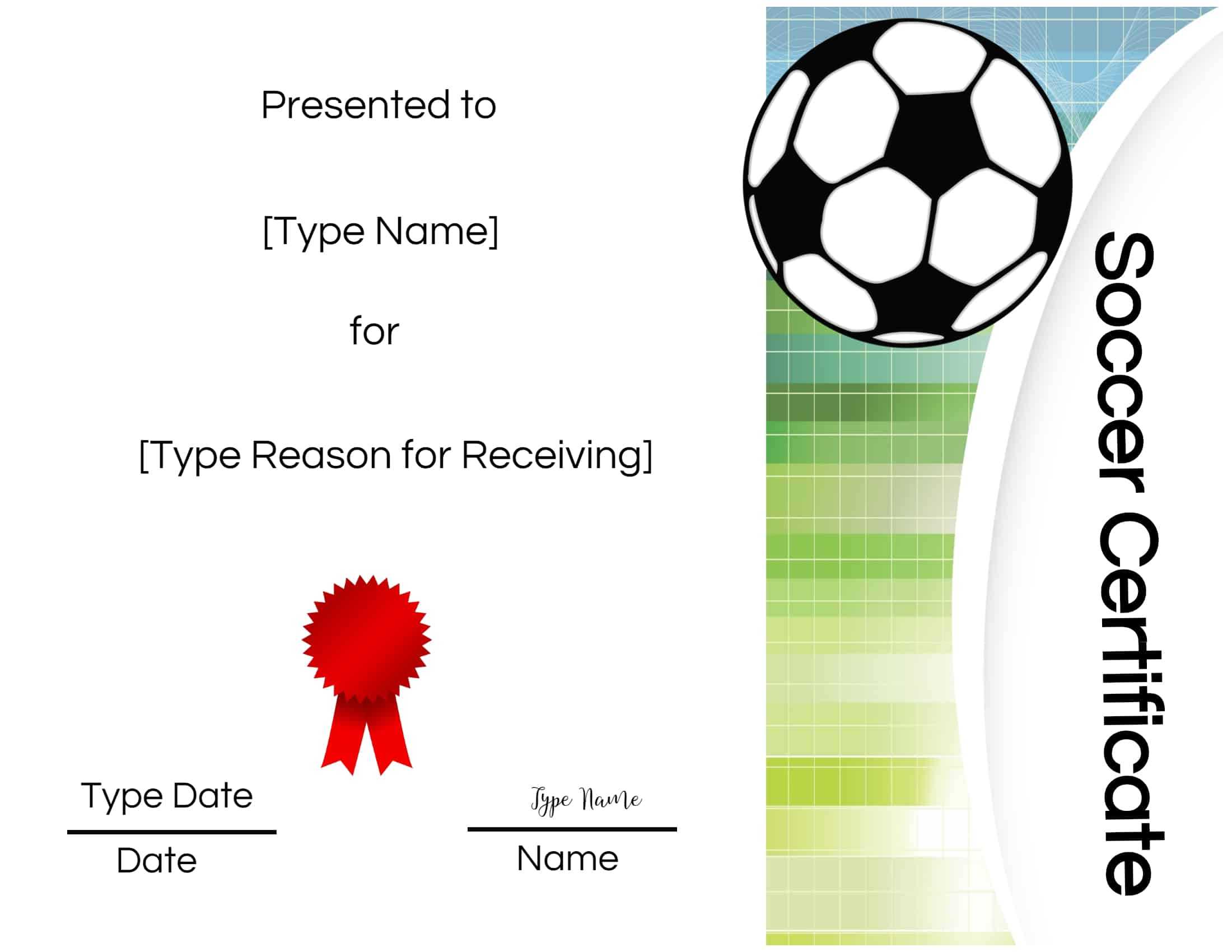 Printable Soccer Certificate – Dalep.midnightpig.co In Soccer Certificate Templates For Word