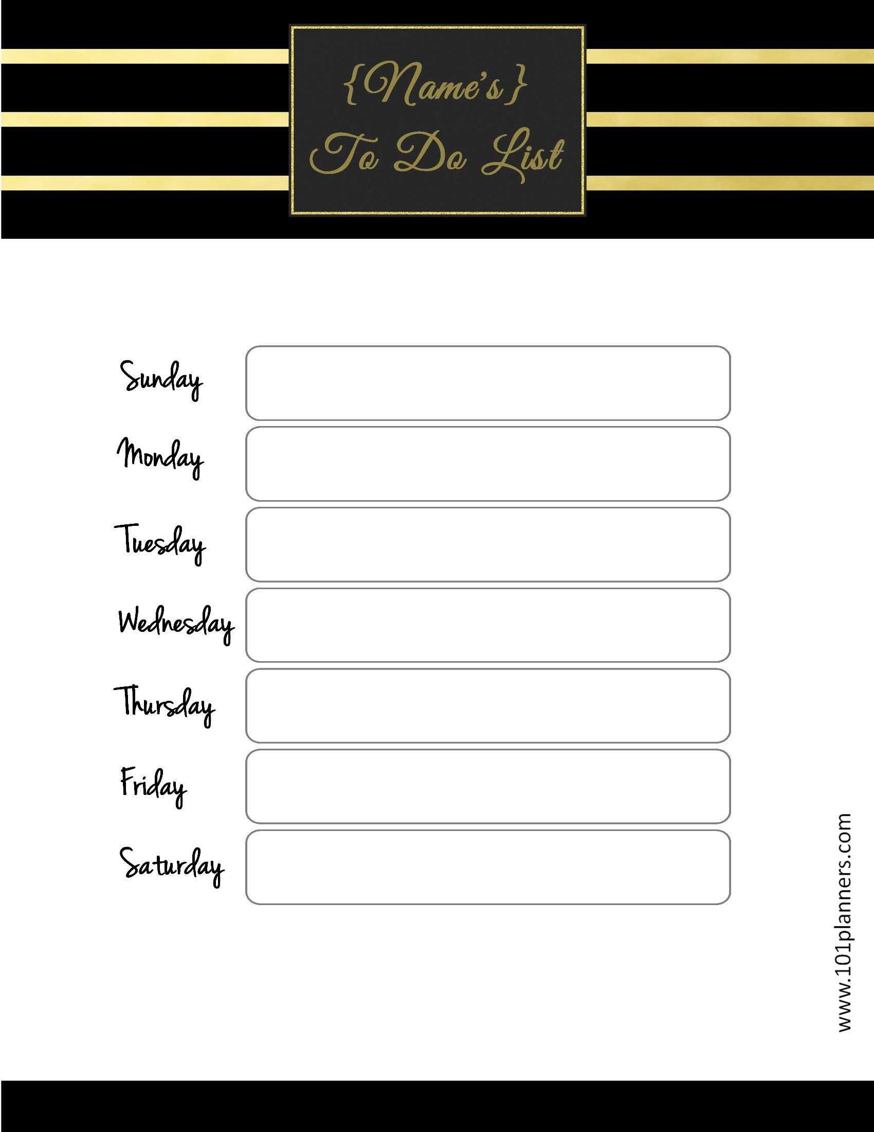 Printable To Do List Intended For Blank To Do List Template