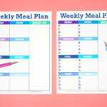 Printable Weekly Meal Planner Template – Happiness Is Homemade Throughout Blank Meal Plan Template