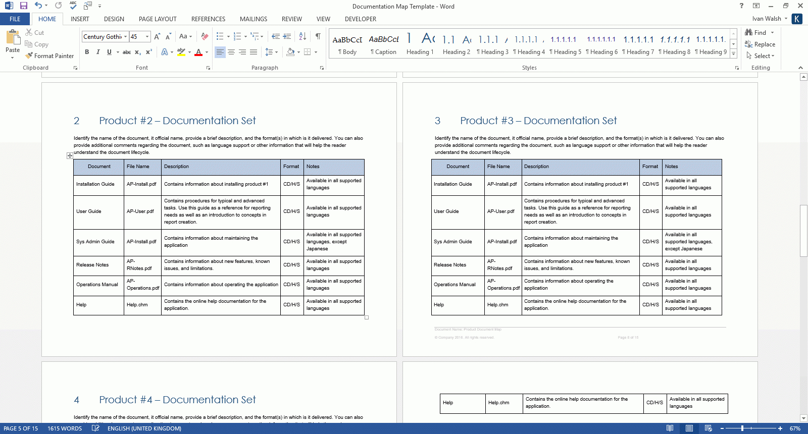 Product Document Map Template (Ms Word) – Templates, Forms With Regard To Information Mapping Word Template