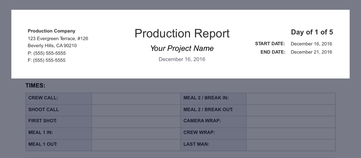 Production Report – Calep.midnightpig.co Within Production Status Report Template